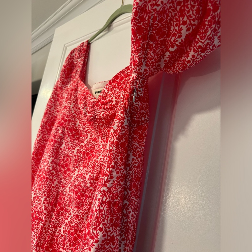 BODEN Red Floral Boho Babydoll Dress Size US10 - Picture 2 of 7